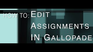 How To Edit Assignments [upl. by Alemat]