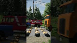 Truck Vs Bollard Crash shorts [upl. by Magulac20]