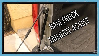 20092019 Ram Tailgate Assist Damper Installation [upl. by Macfarlane728]