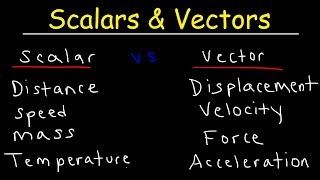 Scalars and Vectors [upl. by Bergwall863]