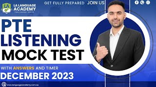 PTE Listening Full Mock Test with Answers  December 2023  Language Academy PTE NAATI amp IELTS [upl. by Aihsot]