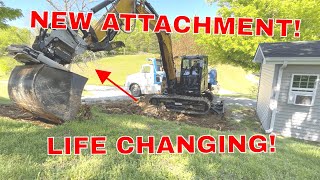 My NEW EXCAVATOR ATTACHMENT IS LIFE CHANGING NOX TILTROTATOR [upl. by Meeka567]