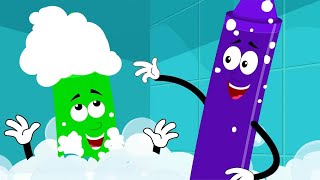 Bath Time Song Bubble Bath  More Cartoon Videos for Children [upl. by Ahsaf551]