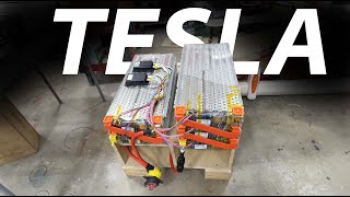 Installing a Tesla Model S battery Pack on a DIY conversion [upl. by Vonny449]