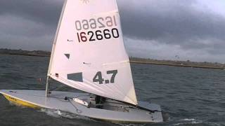 Laser Heavy wind tacking and Upwind [upl. by Chase]