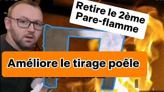 Problème tirage poêle à bois découpe le pareflamme  TEST [upl. by Odnumyar534]