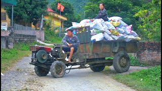 A young couples new journey Working together as delivery men to earn money making bathroom doors [upl. by Lenard]