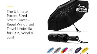 The Ultimate PocketSized Storm Slayer – Repel Windproof Travel Umbrella for Rain Wind amp Sun [upl. by Jamal135]