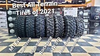 The BEST All Terrain Tires for SxS amp ATVs 2021 Comparison Weight amp Design [upl. by Remus230]