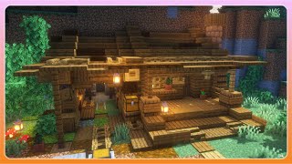 Cozy Cabin with Mine Entrance  Minecraft Build Tutorial [upl. by Pulchi]