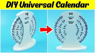 DIY Universal Calendar  How to Make Desk Calendar [upl. by Ozkum236]