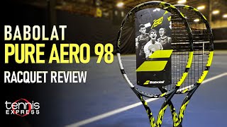 Babolat Pure Aero 98 Tennis Racquet Review  Tennis Express [upl. by Nhaj258]