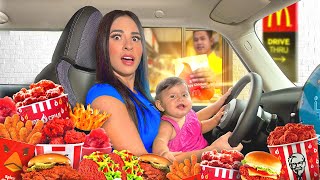 24 HORAS PIDIENDO LA COMIDA MAS PICANTE DE LOS DRIVE THRU Fuera de la Ciudad [upl. by Sayre796]