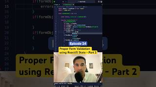 Form Validation with Error Msg using ReactJS States 😎 reactjstutorial [upl. by Resarf320]