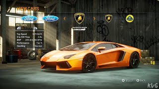 Need for Speed The Run  All Cars  List PC UHD 4K60FPS [upl. by Helsa]