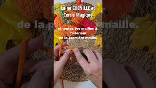 10TUTO CROCHET  Débuter un cercle avec de la laine CHENILLE  Piquer dans une maille en lair [upl. by Garbers127]