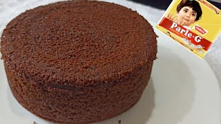 3 ingredients chocolate cakeparle g cakeparle g biscuit ka cakebiscuit cake recipe [upl. by Anahir]