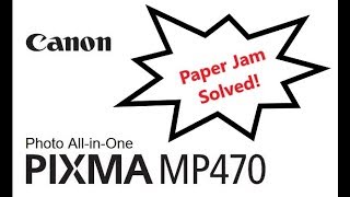 Canon MP470 Error message quotPaper output slot the paper is jammed Clear the paper and press OKquot [upl. by Nickie]