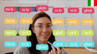 How to Use PRONOMI COMBINATIDOPPI in Italian Language  ME LA TE LO GLIELI ecc [upl. by Schreibe]