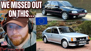 American Reacts to The Coolest Euro Hot Hatches from the 80s [upl. by Tal]