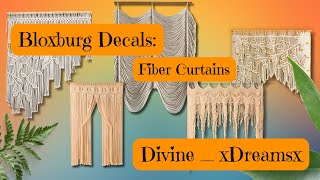 Bloxburg Decals Fiber Curtains [upl. by Alan345]