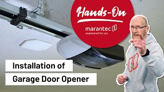 Installation of Garage Door Opener  Marantec HandsOn 🙌 [upl. by Melquist]