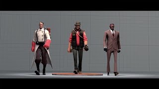 SFMcycle Medic Sniper and Spy Walk Cycle [upl. by Hamitaf]