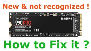 Doesnt recognize new SSD 990 Pro  Here is the Fix [upl. by Alguire353]