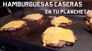 Como hacer hamburguesas caseras en la plancheta [upl. by Trillby]