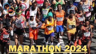 Marathon olympique 2024  Eliud Kipchoge contre Kenenisa Bekele  Jeux olympiques de Paris [upl. by Adihsar609]