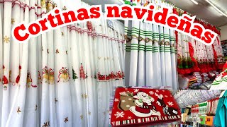 Llegaron las CORTINAS NAVIDEÑAS 🎄 🤯SUPER BARATO 🤯 quotTapetes Toallas cobijas Sábanas y quot [upl. by Inig]