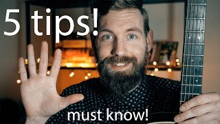 5 MUST KNOW tips for your acoustic playing [upl. by Sanchez828]