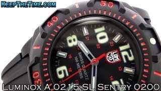 Luminox A0215SL Sentry 0200 T25 Tritium HD Video Review [upl. by Esihcoc898]