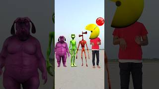 Red siren and green alien and dancing fatty dog head matching new vfx magical video shorts vfx [upl. by Jessamyn]