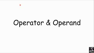 Operator And Operand  C PROGRAMMING  7 [upl. by Ylellan]