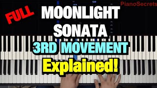 HOW TO PLAY MOONLIGHT SONATA 3RD MOVEMENT BY BEETHOVEN  PIANO TUTORIAL LESSON FULL [upl. by Nodle]