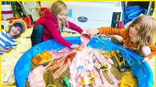 🌋Toy Trucks Make MASSiVE Volcano🌋 [upl. by Ullund]