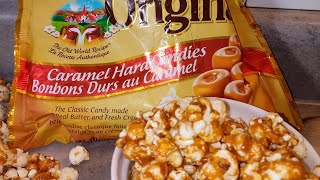 Making Caramel Popcorn With Werthers Candy [upl. by Atiuqet828]