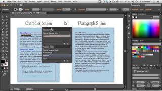 Adobe Illustrator CC Tutorial  Creating Character And Paragraph Styles [upl. by Orest]