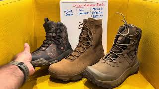 Under Armour MicroG Valsetz vs HOVR Dawn Vs Tac Loadout boot experience [upl. by Assirialc]