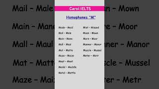 Homophones with M english education silentconsonants [upl. by Caril]