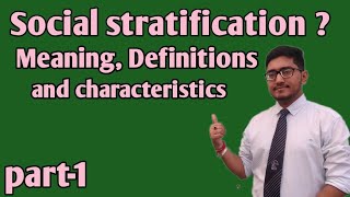 what is social stratification part1 what are its definitionwhat are its characteristics upsc [upl. by Macnair]