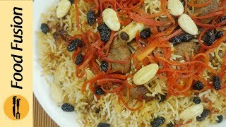 Kabuli Pulao Afghani Pulao Recipe By Food Fusion [upl. by Toomin]