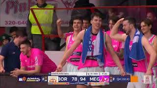 AdmiralBet ABA League 202324 highlights Round 15 Borac Mozzart  Mega MIS 812024 [upl. by Otnas890]