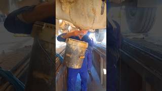 Excavator track differential oil change shorts engine mechanic mechanical [upl. by Norry]