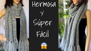 🧣Bufanda Tejida a Crochet Paso a Paso Para Principiantes [upl. by Fenny208]