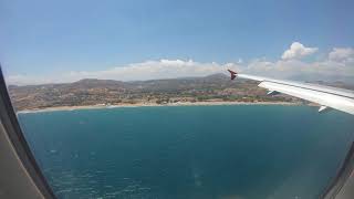 Vollständiger Landeanflug KretaHeraklion mit Taxiing zur PP 4K [upl. by Soilissav]