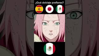 DOBLAJE ESPAÑOL vs LATINO VS JAPONÉS en NARUTO Grito de Sakura [upl. by Anrev]