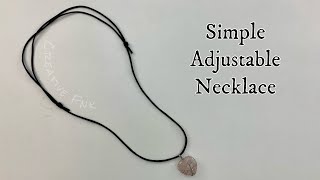 Adjustable necklace  simple sliding knots [upl. by Ahsina]