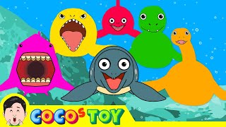 Help the baby ichthyosaurus find the mommy ichthyosaurusㅣdinosaurs kidstoonㅣCoCosToy [upl. by Feucht]